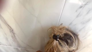 Early Party Guest Gives Bathroom Hard Anal