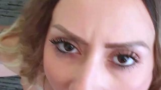 Mexicana blowjob with her big boobs