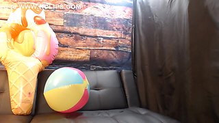 Nude Beach Balls Blowing Deflating Inflatable Fetish