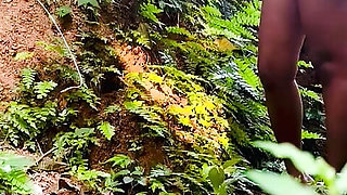 Srilanka mom in wild, naked I outdoors