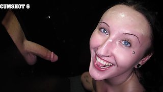 Gloryhole is the favorite place of cum loving slut Raven Vice