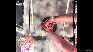 Busty Brooke Wyldes goes black in an interracial glory hole