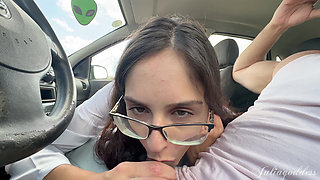 I Got Caught Giving "therapy" in His Car.. in Public