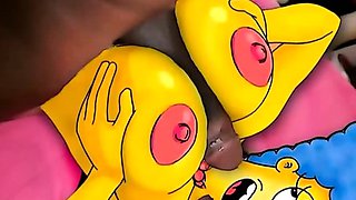 Big tits and titjob of famous toons