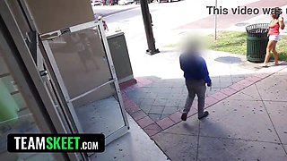 Shop-lifting Bitch Gets More Than She Bargained For