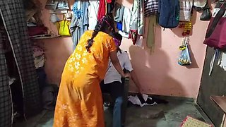 Desi Bhabhi Hardcore Fuck with Neighbor Boy - Blowjob, Footjob & Tight Pussy