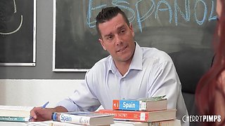 College Girl Gets Caught With Her Professor And Gets A Double Dose Of Cock And An A Grade