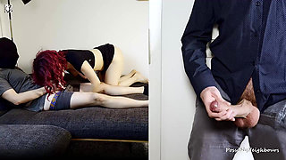 My Preggo Slutwife Cheats with Another Big Cock - Secretly Watching Them