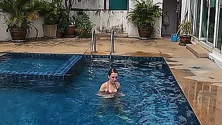 Sfw Playing About in Our Swimming Pool