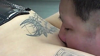 Pussy Licking Training by Sadistic Female Office Worker, Incompetent Employee Turned Into a Cunnilingus Machine