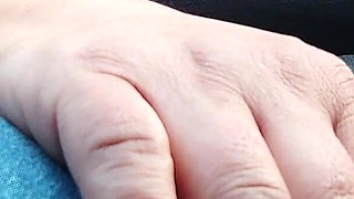 Traveling Stepmom, Solo Fans in Slow Motion, in the Car Big Tits