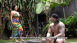 Busty stepmom takes advantage of her husband's absence and tries out her stepson