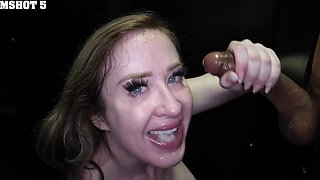 Blonde milf Alaina Taylor gets fucked through a gloryhole