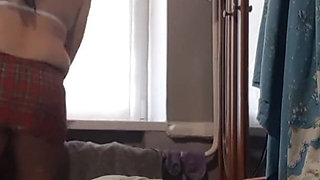 Schoolgirl in School Uniform Fucks Her Teacher for Passing an Exam