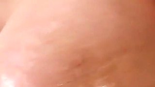Teen Oiled Perfect Ass Handjob and Cum on Butt