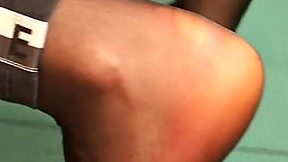 Nylon Feet After Sneakers Workout