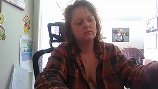 Morning Smoke And Masturbation In The Desk Chair
