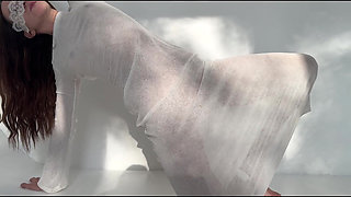 Sexy Stretching Goddess in with Mask