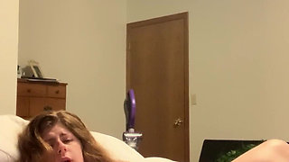 15.45 BBW PAWG Solo Fucking and Sucking Huge Dildo
