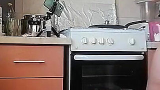 Sexy Mom Prepares Breakfast, Hairy Pussy, Big Tits. Sexy Woman Empties House