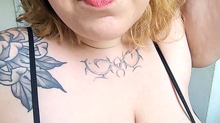 huge tits goth GF smokes and blow smoke on your face