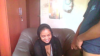 Behind the Scenes of Hijab Office MILF Had a Visitor Neighbor Boy