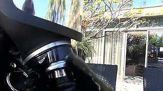 Amateur ass rammed outdoors