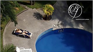 Spying My Sexy Milf Neighbor By The Pool, Fetish