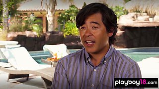 Naked mom and 18-year-olds waxing a Ferrari