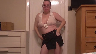 Sexy Secretary Stripping