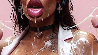 Curvy Nurse BDSM Hard Sex, Curvy Woman with Big Tits Sucking Big Dick, Slave Woman