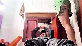 Naughty Latina Housewife Cheats on Husband with Big Cock Plumber in Bathroom - Wild Amateur Sex