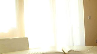 Brunette teen swallowing cum in POV blowjob