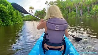 Blonde Teen Latina Guide Fucks Me in Kayak Creampie