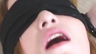 Blindfolded girl doesn't realise that its her stepbrother's cock - Peyton Robbie