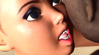 Hot sex on the beach! Big black man bangs a horny ebony on the savage island