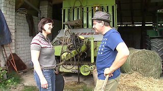Couple fucks at the barn sex clip