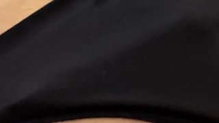 Naughty Young Girl Masturbates in the Hotel Living Room- Wet and Dirty Panties