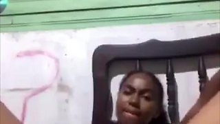 Cute African Girl Masturbating