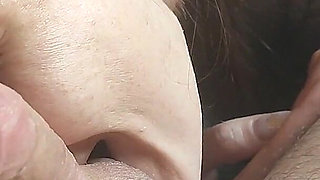 Step Sister Sucks Balls Until Sperm Comes Out of the Penis