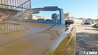 Curvy Buxom Blonde Highway Patrol Officer Entices a Big-dicked Driver Into Wild Sex In the Forest