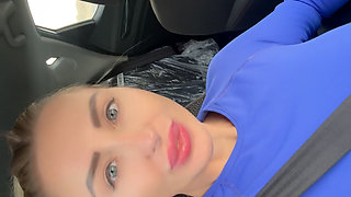 Stepmom driving to sport