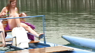 Four Girls, Two Water Bikes - Sweetheartsclassic