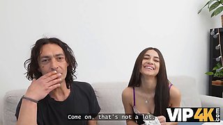 Vip4k. innocent brunette Vanessa Alessia is losing her v-card