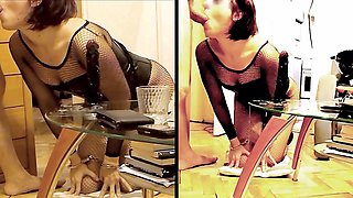 Ring Gag Dildo Deepthroat for Master's Pleasure