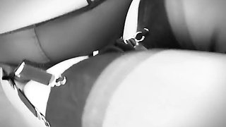 Black and White Artistic Stockings