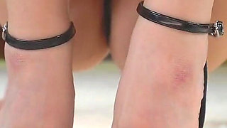 Beautiful Showing My Feet in Heeled Sandals