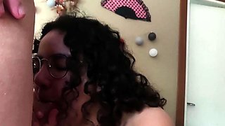 Extreme amateur pov blowjob by hot brunette latina