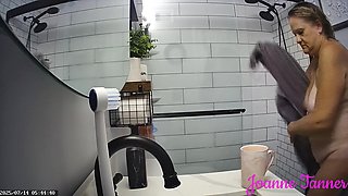 Found Hidden Cam Footage of My Mom Mrs. Joanne Tanner the Real Public Schoolteacher in the Shower on my Dad's Computer 8