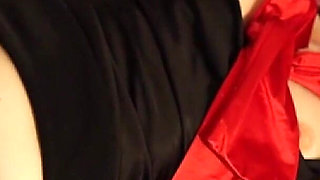 French Amateur, Clothed Sex, Satin Lingerie, Pussy Fucking, Balls Licking, Ass to Mouth, Spanking, Cumshot